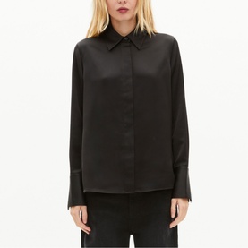 Flared Cuff Satin Shirt