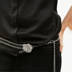 Flared Cuff Satin Shirt