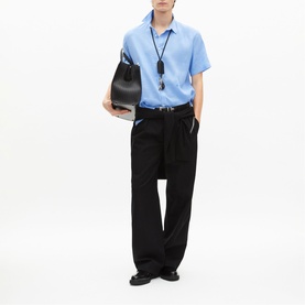 Embroidered Logo Linen Casual Shirt