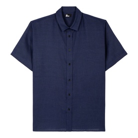 Embroidered Logo Linen Casual Shirt