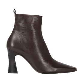 Lizard-Effect Leather Boots