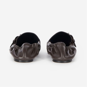 Buckle Strap Leather Loafers