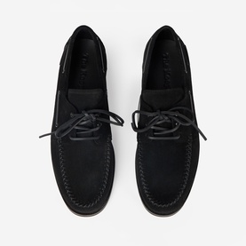 Lace-Up Suede Loafers