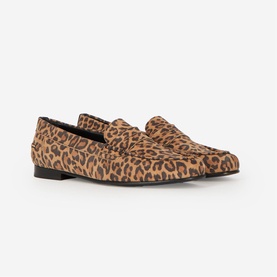 Leopard Leather Loafers