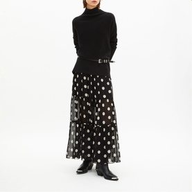 Polka Dot Tiered Skirt