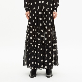 Polka Dot Tiered Skirt