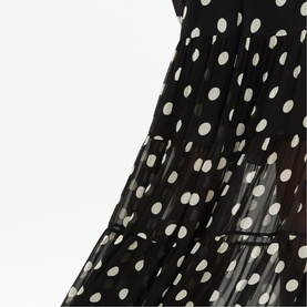 Polka Dot Tiered Skirt