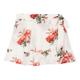 Floral Ruffled Mini Skirt