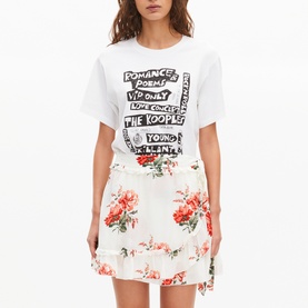 Floral Ruffled Mini Skirt