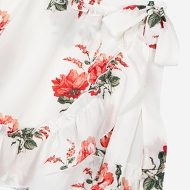 Floral Ruffled Mini Skirt