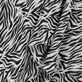 Zebra Print Asymmetrical Skirt