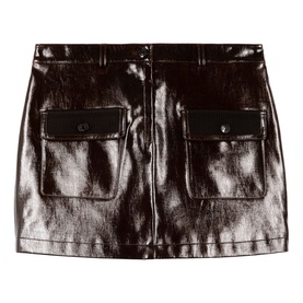 Vinyl Effect Faux Leather Mini Skirt