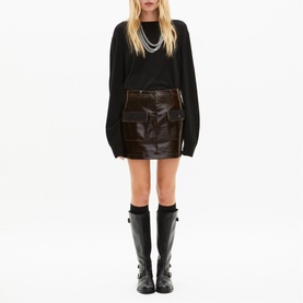 Vinyl Effect Faux Leather Mini Skirt