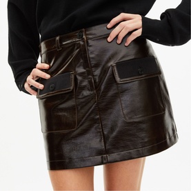 Vinyl Effect Faux Leather Mini Skirt
