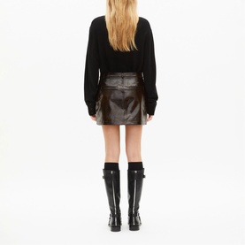 Vinyl Effect Faux Leather Mini Skirt