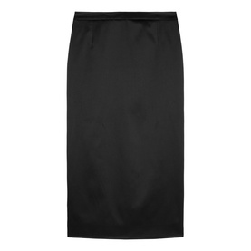 Satin Slit Pencil Skirt