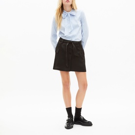 Utility Pocket Satin Mini Skirt