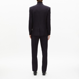 Pinstripe Double-Breasted Suit Jacket