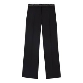 Lace Waist Wide Leg Trousers