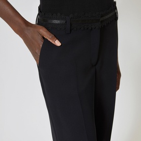 Lace Waist Wide Leg Trousers
