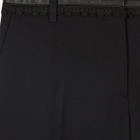 Lace Waist Wide Leg Trousers