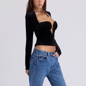 Sierra Velvet Corset Top