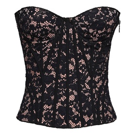 Solaine Floral Lace Boned Corset Top