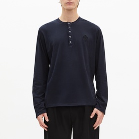 Crest Logo Henley Top