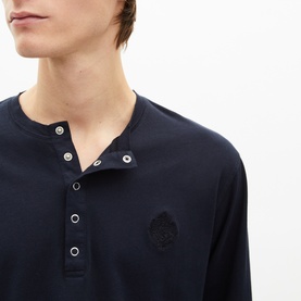 Crest Logo Henley Top