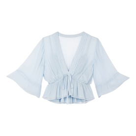 Tie Waist Ruffled Top