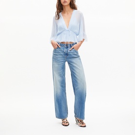 Tie Waist Ruffled Top