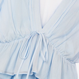 Tie Waist Ruffled Top
