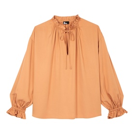 Tie Neck Ruffled Blouse