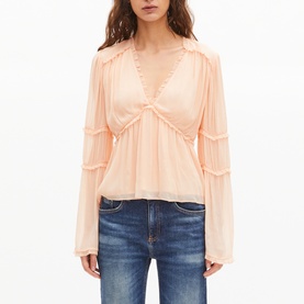 Empire Waist Ruffled Top