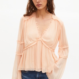 Empire Waist Ruffled Top
