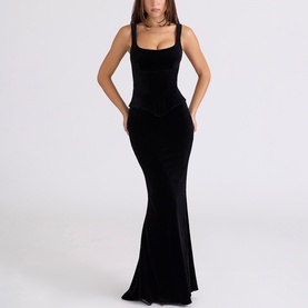 Yasmina Velvet Hourglass Dress