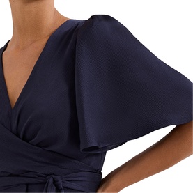 Abbie Textured Wrap Dress