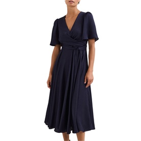 Abbie Textured Wrap Dress