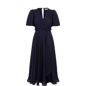 Abbie Textured Wrap Dress