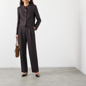 Askari Check Straight Leg Trousers