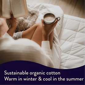 Double Electric Heated Mattress Protector Organic Cotton