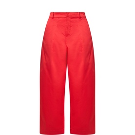 Elvia Wide-Leg Cropped Trousers