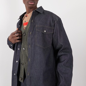 Logo Oversized Denim Overshirt
