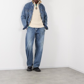 Rib-Knit Half Zip Sweater