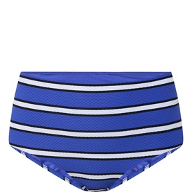 High-Rise Striped Bikini Bottoms