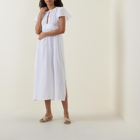 Sunset Side Slit Flared Dress