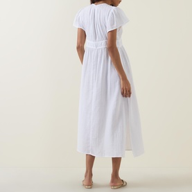 Sunset Side Slit Flared Dress