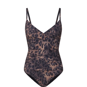 Savanna Cross Front Leopard Swimsuit