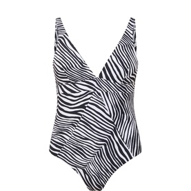Zebra Scoop Back Swimsuit