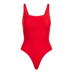Square Neck Bodysuit Cherry